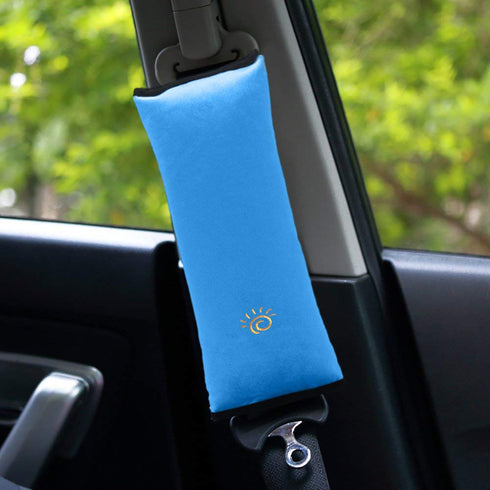 2PC Blue Seat Belt Pillow for Kids - Carseat Pillow Protector for Toddler Travel and Kids Seat Belt Covers