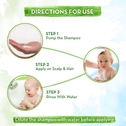 MAMAEARTH Baby Milky Soft Shampoo, Gentle Cleansing with Oats Milk & Calendula, 13.53 Fl Oz
