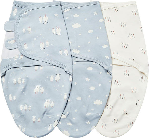insular Baby Swaddle Wrap, Swaddle Blanket for Newborn and Infant, Adjustable Velcro