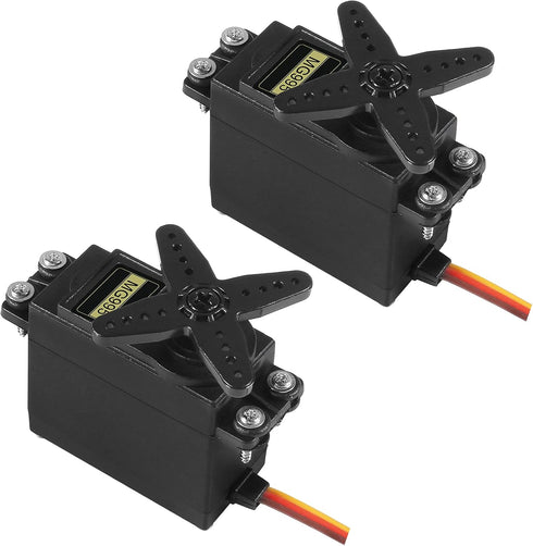 AEDIKO 2pcs MG995 180 20KG Servo Motor Control Angle Metal Gear Servo Digital High Speed Torque Servo Motor for Smart