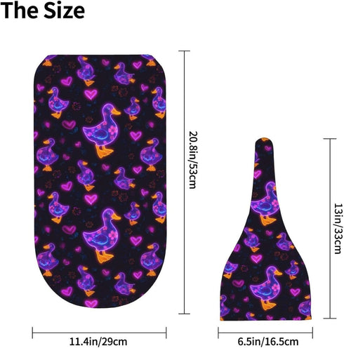 Nanyizly Set 0-6m Neon Glowing Duck Hearts Flowers Newborns Beanie Swaddle Blanket Baby Receiving Blankets for Infant