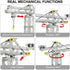 PANPAPA 273pcs 3 1 Set,Erector Sets 8-12,DIY Metal Building Toys, in Tower Crane & Frame Crane & Windmill Metal Model
