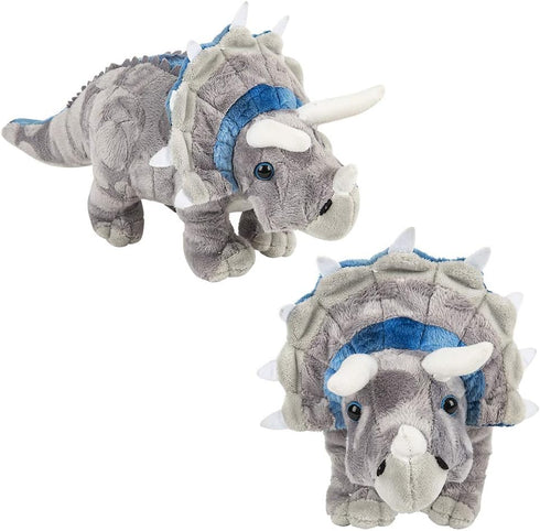 13" Animal Den Triceratops Plush by Rhode Island Novelty