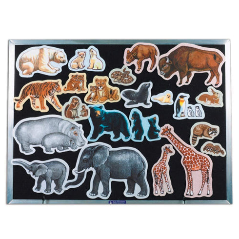 Wild Animals Precut Flannel/Felt Board Figures by Little Folk Visuals, 22 Pieces