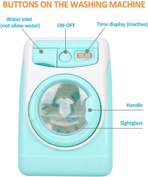 Coherny Miniature Dollhouse Kitchen Washing Machine Toy for Kids