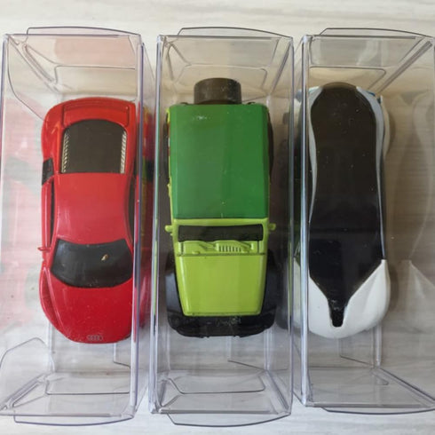 50 PCS 1/64 Scale Model Car Display Case, Transparent Toy Car Display Boxes for Hot Wheels and Matchbox Collectors