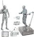 Action Figures Body-Kun DX & Body-Chan DX PVC Figure Model Drawing for S H Figuarts (Gray, Male)