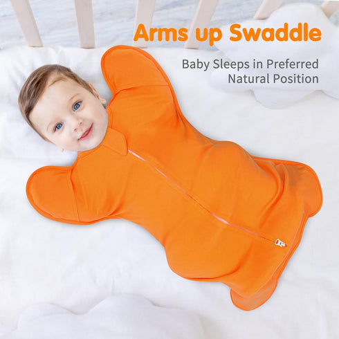 Roksuma 6-9 2-Way 100% 0.8 2-Pack 20-27lbs) Transition Swaddle Months Sleep Sack Arms up Swaddles Zipper Cotton Arms