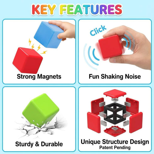 3-5 45pcs 3 4 5 6 7 8 9 10 Magnetic Blocks For Kids Ages - Magnet Cubes Toys Birthday Valentine's Day Gifts For Year
