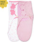 0-3 Pack 2 Swaddle Wrap for Newborns Premium Organic Cotton, Wake Me Not Swaddle with Baby-Safe Closure, Ultra-Soft