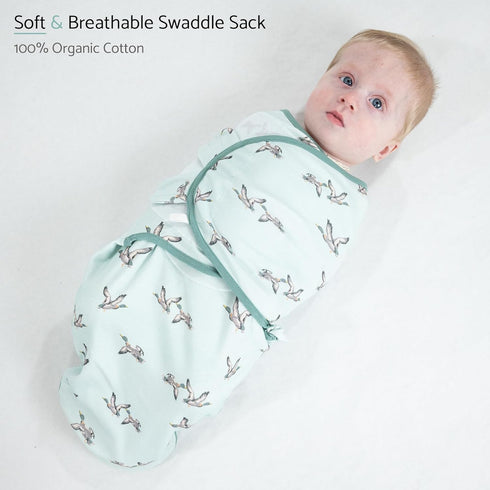 100% 0-3 LollyBanks Baby Swaddles, Organic Cotton Swaddle for Newborns Boys and Girls, Months Swaddle Sacks with Easy
