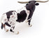 Gemini&Genius Longhorn Cow Action Figure, Hand Painted 6 Inches, Realistic Farm Animal Toy for Children