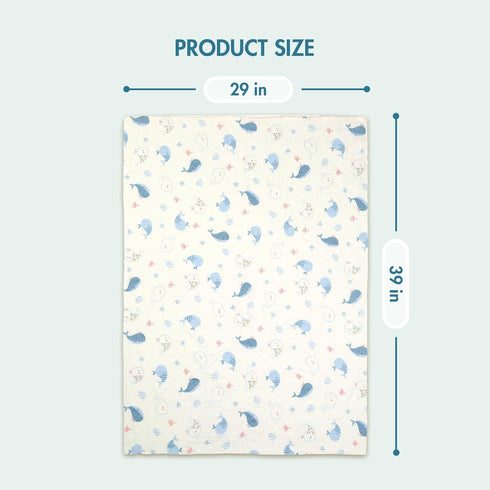 2 Pack ANYEDDE Baby Blankets with Muslin Cotton and Minky Dots for Toddler Boys - Super Soft Baby Minky Blanket