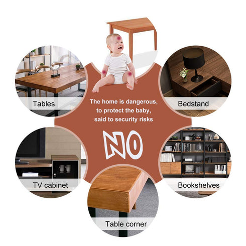 DYKESON Soft Corner Protector, Baby Safety Cushion, Corner Bumpers for Furniture, 12 Pack, Brown