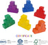 108 Pack 1 Inch 6 3+ Offelec Wooden Blocks, Colors STEM Math Sorting Toys, Wood Building & Stacking Blocks