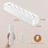Outlet Cover Extension Cord 3 Feet, Ultra-Thin Concealer with Flat Plug, 5 AC Outlets, Childproof for Home