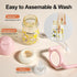 2 6-12 1-3 8 1 Pack) No Spill Sippy Cups,Weighted Straw Toddler Water Bottle with Handle,Spill Proof Toddler Cup