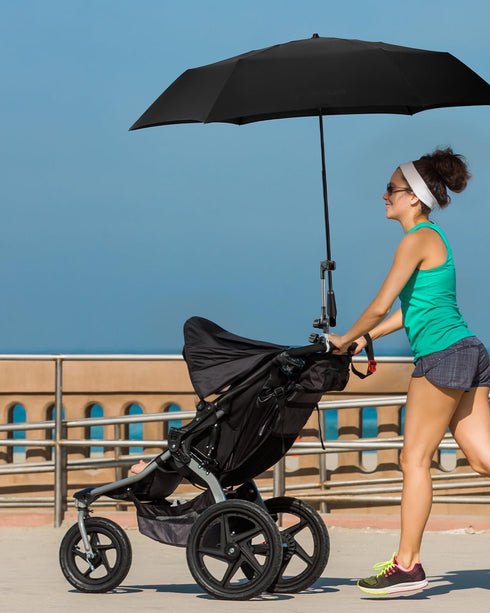360 Umbrella Holder for Stroller, Baby Stroller Umbrella Attachment, Umbrellas Connector Clip to Handlebar, Degree