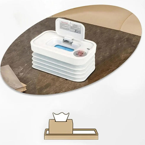 Tkidplw 3 Portable Baby Wipe Warmer, Wipe Warmer Cordless with Adjustable Heat Modes, LED Portable Wipe Heating System