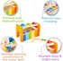 Hape Pound & Tap Bench with Slide Out Xylophone, Award Winning Wooden Musical Toy for Toddlers