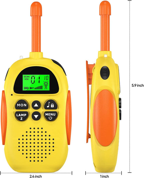Rechargeable Walkie Talkies for Kids - 3 Pack Long Range 22 Channels 2 Way Radio for Outdoor Adventures
