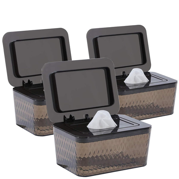 3 Pack Wipes Dispenser Seal-Designed Wipe Dispenser Holder Wipes Case Box for