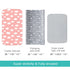 Changing Pad Cover Girl, 4 Pack Diaper Changing Pad Covers, Fitted Baby Changing Table Sheets for 32''×16''