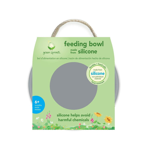 green sprouts Silicone Feeding Bowl - Durable, Unbreakable, Heat-Resistant, Dishwasher Safe