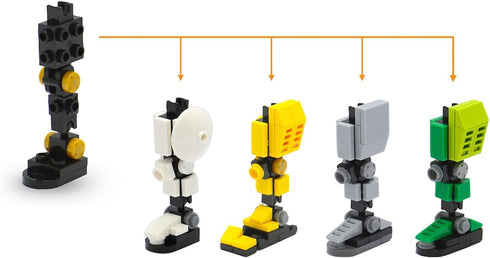 MyBuild Bricks Creative Building Bricks F504, 18 Pieces Mech Section Toy Building Block Spare Parts Socket and Clip