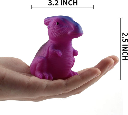 6 Packs Light-Up Floating Dinosaur Bath Toys Set for Baby Toddler, Great Water Bathtub Shower Pool Toy