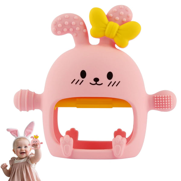 Chuya Baby Teething Toy for 0-3 3-6 6-12 12-24 Months Bunny Mitten