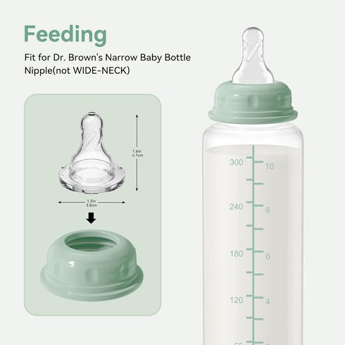 11oz Momcozy 12oz, 4PCS Breastmilk Storage Bottles, Compatible with Milk Cooler Narrow Neck Baby Bottles, BPA-Free