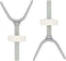 2 Pack Baby Gate Y Spindle Rod M10 (10mm) Adaptors, Replacement Bolt Part for Baby & Pet Pressure Mounted Gates