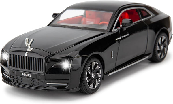BDTCTK 1:24 Rolls Royce Spectre Model Car, Diecast Collectible Pull Back Toy Car with Sound and Light