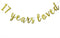 17 Years Loved Banner Sign Gold Glitter for 17th Birthday Party Decorations, Pre-assembled Bunting Photo Booth Props