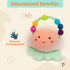 3+ B. toys Baby Light Up Cloud Rattle Rain Glow Squeeze Sensory Development & Comfort - Teething Rattle Toys for Babies