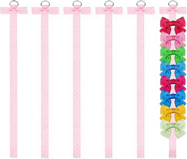TZHEK 6 PCS Headband Bow Holder for Girls Hair Bows Clips Storage Bow