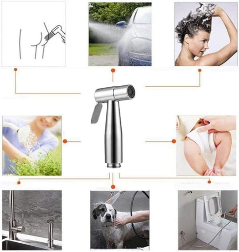 MUOBSBJRX 3 HandheldSprayer Stainless Steel Cloth Diaper Sprayer BrushedSprayer for Toilet Function HandheldSprayer