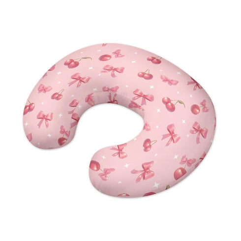 Qehuruxo Bow Baby Nursing Pillow Cover Cherry Ultra Soft Comfortable Newborn Nursing Pillow