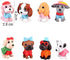 Morofme 8pcs Dog Cake Topper, Puppy Cupcake Decorations Mini Doggie Figurines Toy for Kids Birthday Party