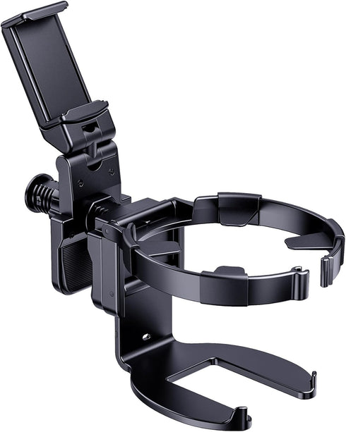 WixGear Stroller Cup Holder with Phone Stand, 2-in-1 Universal Holder for Stroller, Wheelchair, Walker