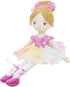 June Garden 16" Polina Ballerina Princess Doll - Soft Plush Stuffed Toy in Pink Outfit - Gift for Toddler Girls