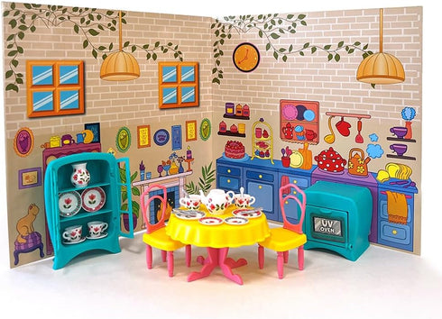 Set 30 6+ Mini Maker Tea Party Creations Paint Your Own Tea with UV Oven DIY Ceramic-Like Craft Kit for Girls Decorate
