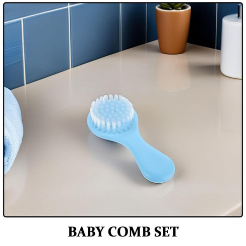 Set BESPORTBLE Newborn Hair Brush and Comb for Babies Grooming Kit with Soft Bristles Sky Blue Suitable for Cradle
