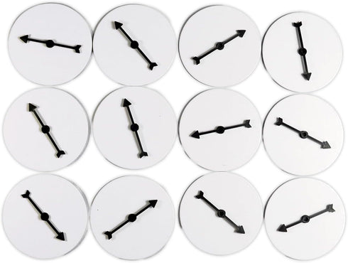 12 Board Game Arrow Spinners, Family Games Accessories - Blank DIY Gaming Spinners, Create Your Own - Replacement