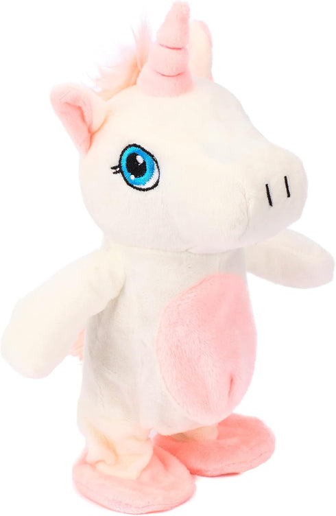 Hopearl Talking Unicorn, Walking Electric Interactive Plush Toy that Repeats What You Say, Gifts for Toddlers