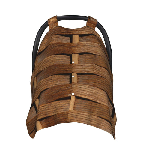 CQMZJHU Rattan Wicker Brown Texture Baby Car Seat, Rain Shelter, Multifunctional Nursing Cover for Newborns, Mother