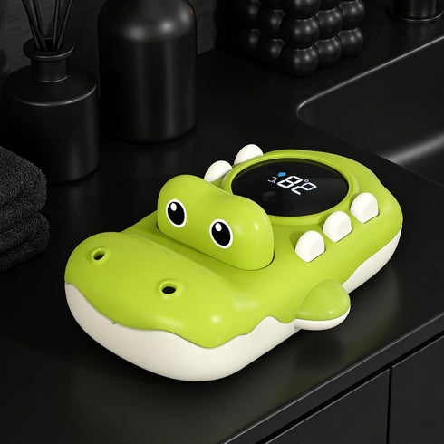 Generic Swimming Kids Bathtub Temperature Gauge | Crocodile LED Digital Tub Measure Water-Spraying Toy,Bath Temperature