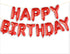 16 Inch Red Happy Birthday Balloons Banner, Aluminum Foil Letters for Birthday Decorations and Party Supplies