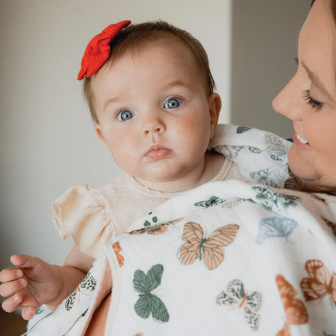 Unreleased Cotton Muslin Burp Cloth - Butterflies
